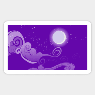 Moon Glow Night Sky Sticker